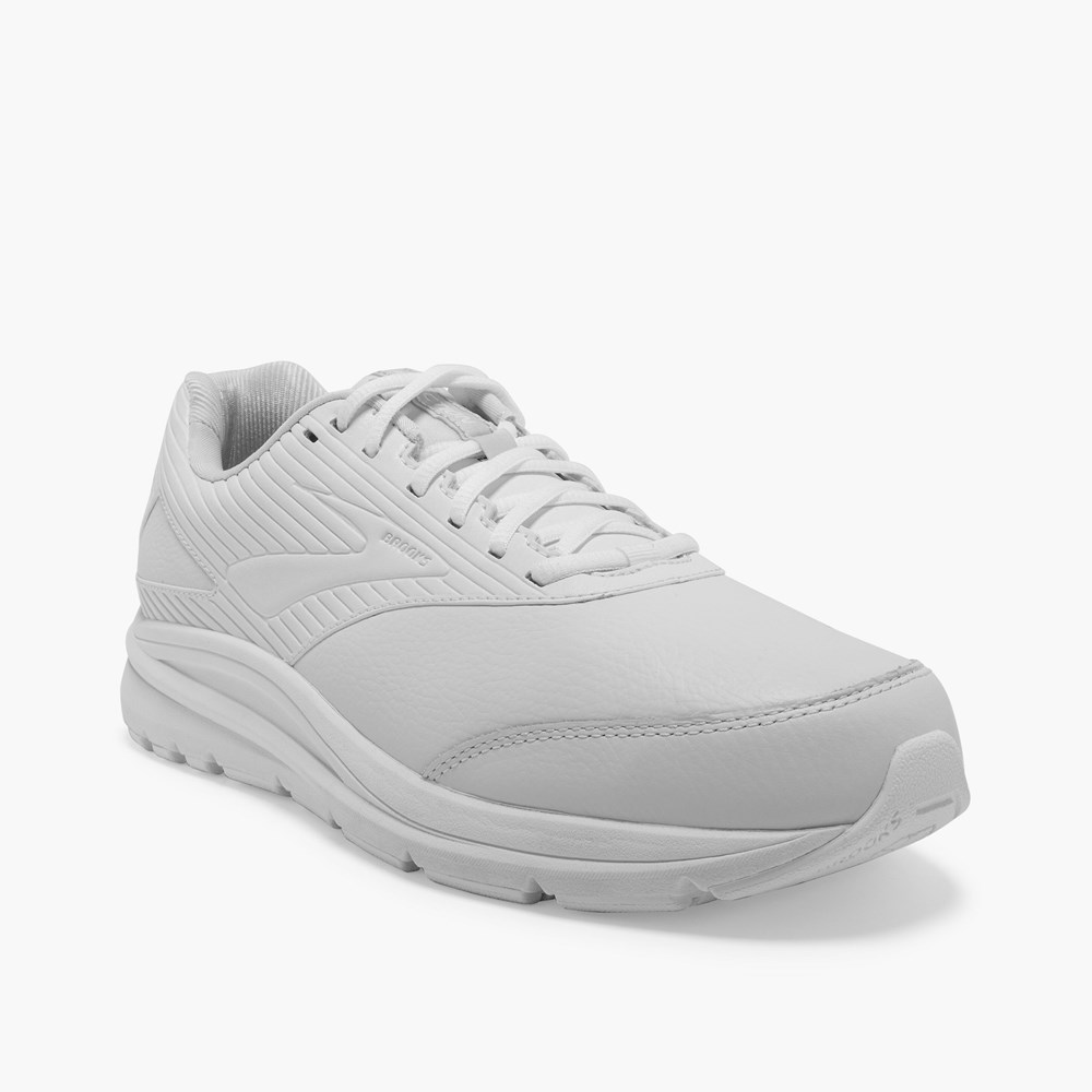 Chaussure de Marche Brooks Addiction Walker 2 Blanche Blanche Homme | AGT-4656600